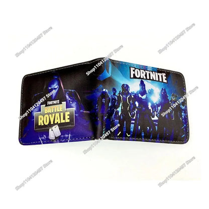 Fortnite Wallets for Kids Anime Fortnite Wallet Cartoon Card Holder Bag Leather Short Purse Fashion Folded Purses Boys Gift
