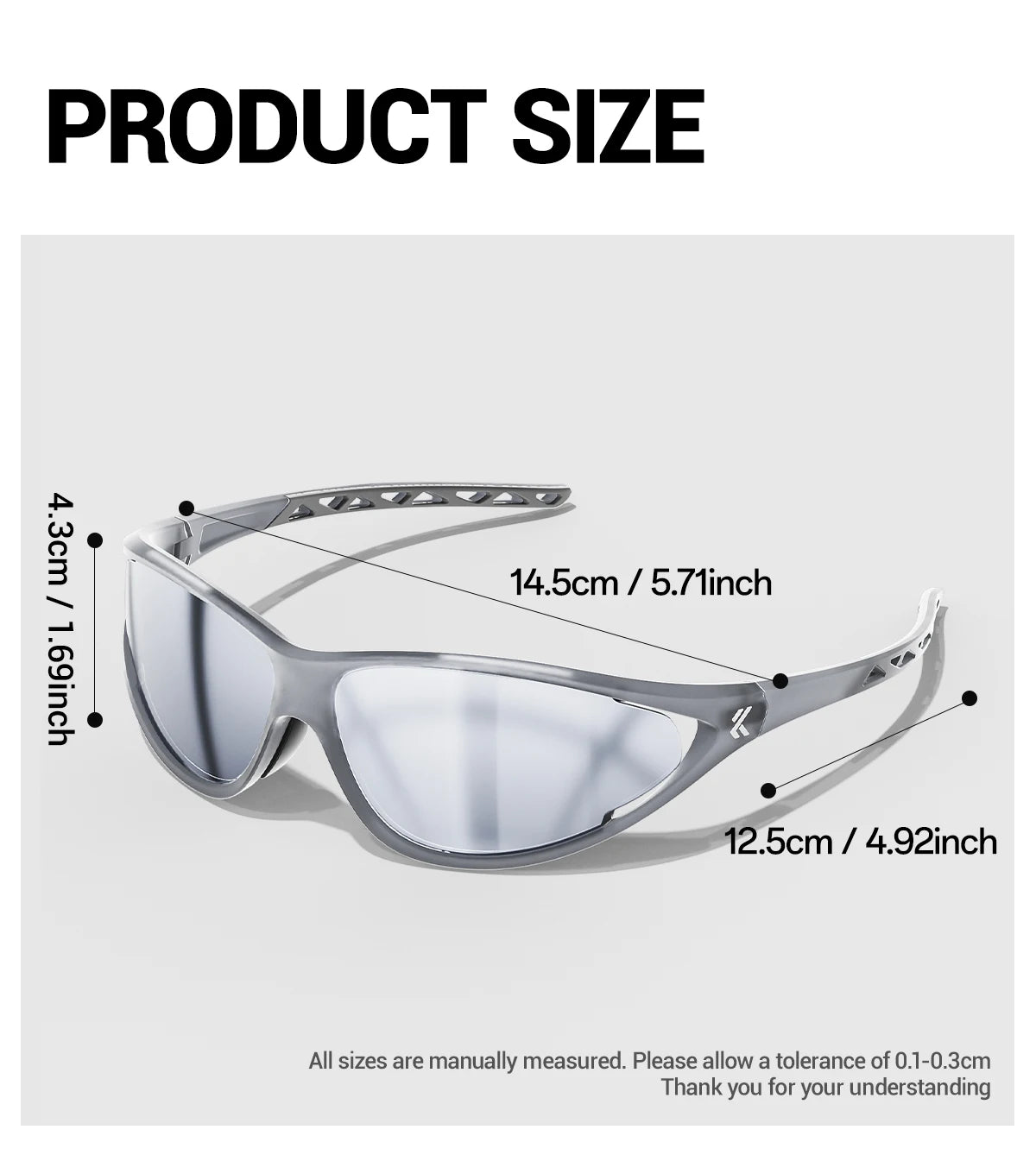 Kapvoe Hiking Sunglasses Camping Fashion Sunglasses for Men Photochromic Cycling Glasses MTB Bike Goggles Fishing Eyewear Sports