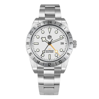 San Martin New 39mm NH34 BB GMT Automatic Mechanical Watch Sport Watch Sapphire Luminous Waterproof 100m for Men Relogio SN0054