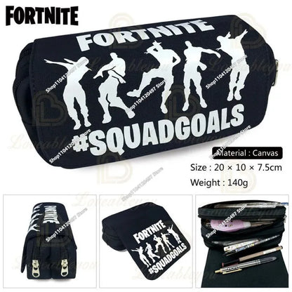 3pcs/set Fortnite Game Backpack Anime Cartoon Large Capacity Student School Bags Pencil Bag Kawaii Lunch Bag Birthday Gifts