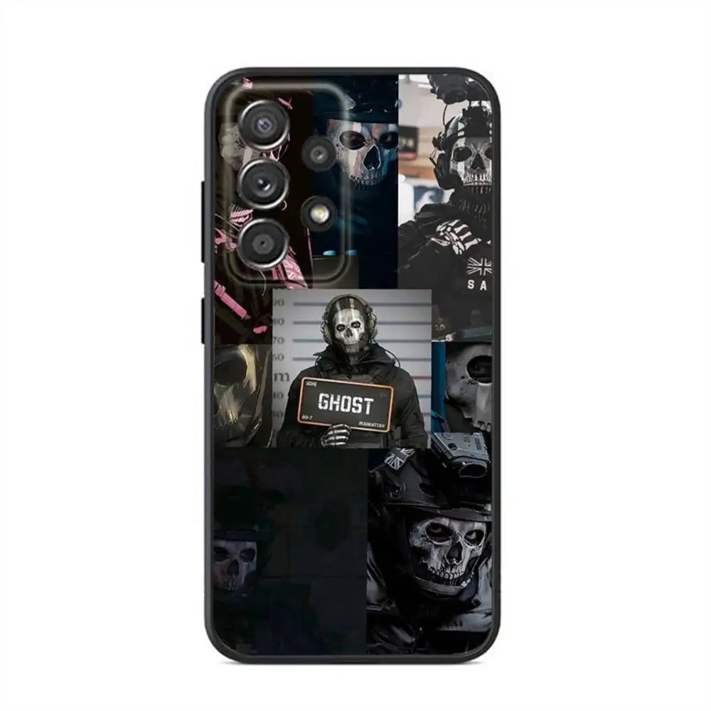 Black soft silicone case Phone Case For Samsung S24,21,22,23,30,Ultra,20,Plus,Note,10,9,COD Call Of Duty G-Ghost