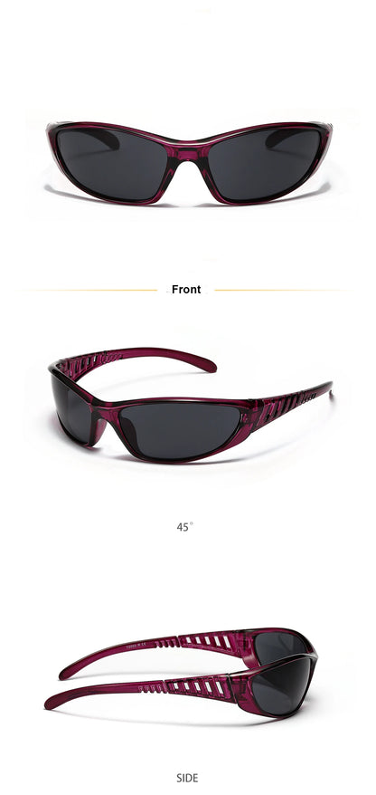 Y2K Silver Sunglasses Color Hollowed Out Future Sense Of Technology Hot Girls Net Red Sunglasses Women Sunglasses Trendy Men
