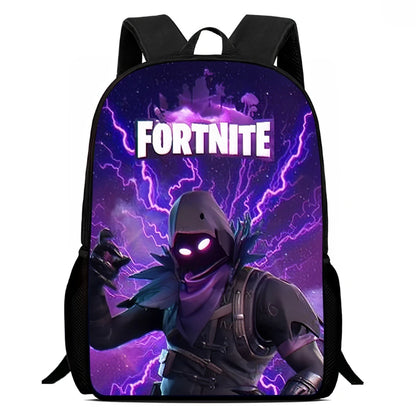 Fortnite Cartoon 15-inch Lightweight Backpack With Adjustable Shoulder Straps Kids Daily School Bag For Boys Girls Age 5-9