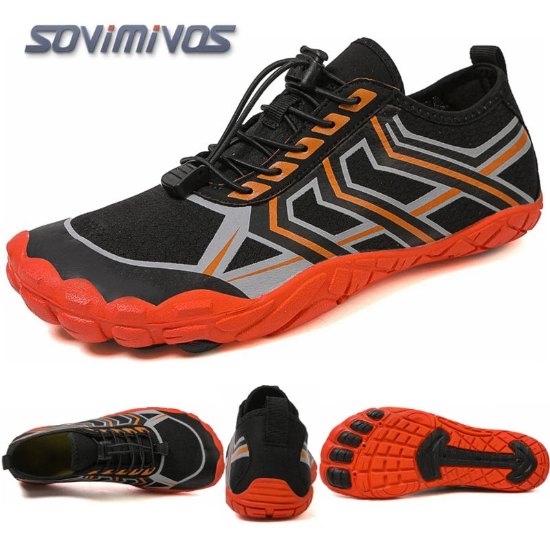 Men's Trail Running Shoes, Lightweight Athletic Zero Drop Barefoot Shoes Non-Slip Outdoor Walking Minimalist Shoes for Women