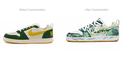Prilagođene tenisice Nike Court Borough PRM "Party Star" – prilagođene, dekonstruirane, grafički dizajnirane niske skejterske tenisice za muškarce
