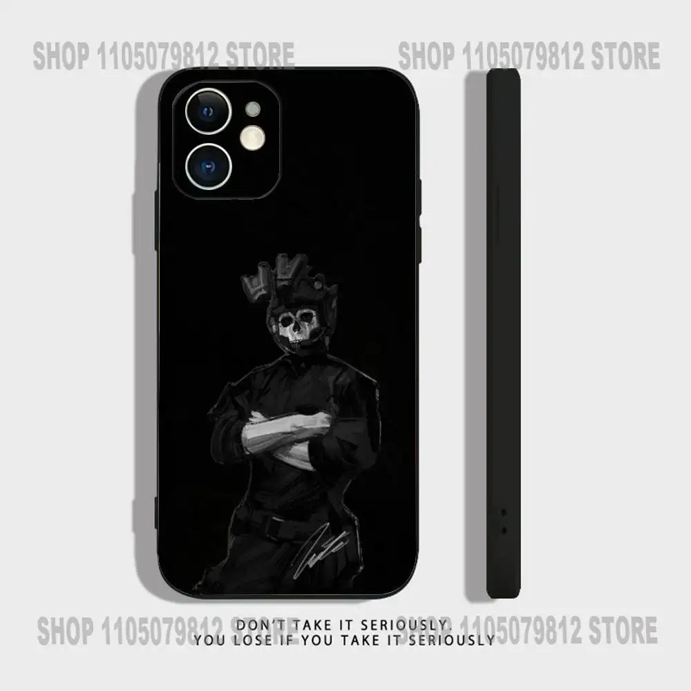 COD Call Of Duty G-Ghost Phone Case For iPhone 17 16,15,14,13,12,11,Pro,XS,Max,XR,Plus,Mini Soft Silicone Black Shockproof
