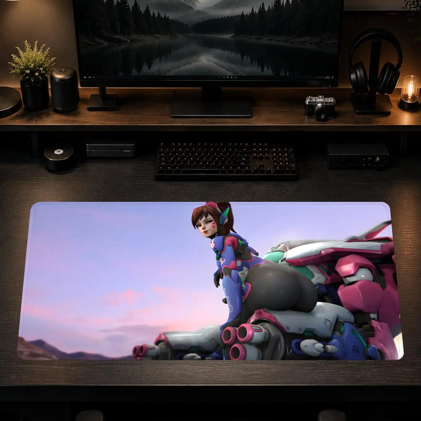Overwatch Hips žaidimų pelės kilimėlis biurui, neslystantis stalo kilimėlis, „pasidaryk pats“ didelis žaidimų klaviatūros kilimėlis su apsiūtais kraštais