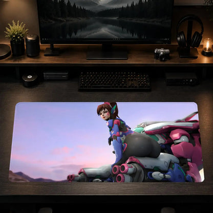 Overwatch Hips žaidimų pelės kilimėlis biurui, neslystantis stalo kilimėlis, „pasidaryk pats“ didelis žaidimų klaviatūros kilimėlis su apsiūtais kraštais