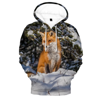 Hip Hop Popular Novelty Comfortable Fox 3D Print Hoodies Sweatshirts Men/Women Sweatshirt Adult/Child Casual Pullovers