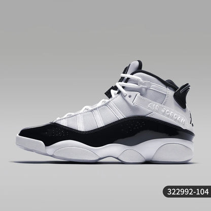 „Nike“ oficialūs, autentiški „JORDAN 6 RINGS“ vyriški sportiniai krepšinio bateliai su amortizacija 322992-104