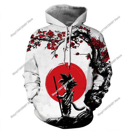 Dragon Ball Hoodie for Boys and Girls, New Autumn and Winter Style Creative Loose and Versatile Hooded Sweatshirt