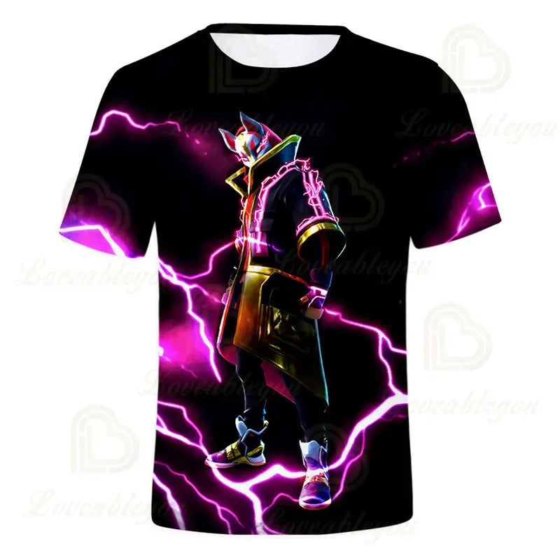 Fortnite Victory Royale Ninja Fashion 3D -T-paidat, kesäiset lyhythihaiset lastenvaatteet, sarjakuvapainatus, vauvanvaatteet, lasten T-paita