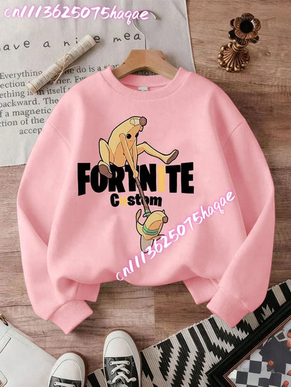 2026 Fortnite Kids Hooded Coats Anime Fortress Night Sweatshirts Game Spring Autumn Hoodies Sportswear Children’s Clothes Gift