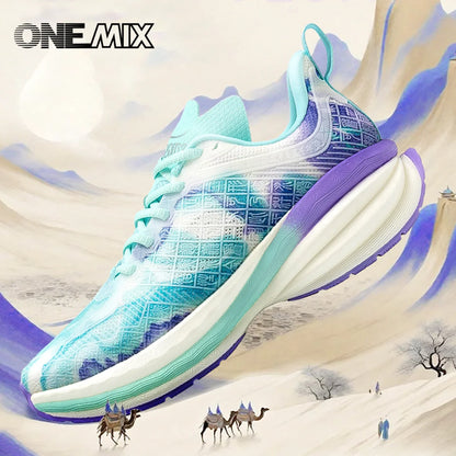 „ONEMIX“ kinietiški sportiniai bateliai. Nauji, smūgius sugeriantys vyriški bėgimo bateliai. Neslystantys, kvėpuojantys, lengvi moteriški lauko sportiniai bateliai.