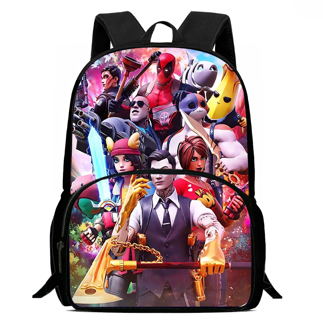 Hot Game Child Backpacks Lunch Bag Pencil Case Pupil Large Capacity School Bags Design-Fortnite For Boy Girl Best Gift