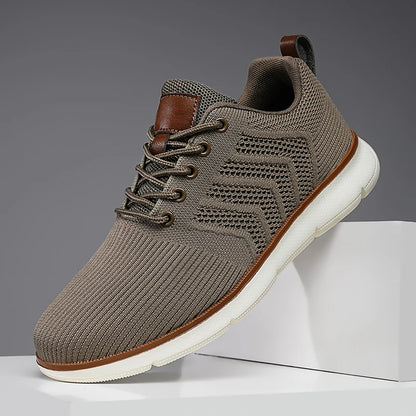 Casual Sneaker Shoes, Breathable Men's Walking Mesh, Soft Sole Outdoor Anti-Slip Travel Comfortable Running Shoes, Tenis Masculino