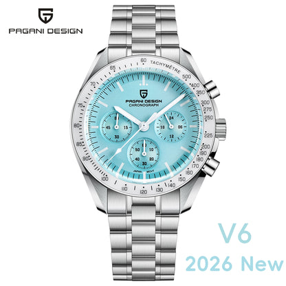 PAGANI DESIGN 2025 New AK Project Men's Watches Luxury Quartz Wrist Watch For Men AR Sapphire Speed Chronograph Automatic Date