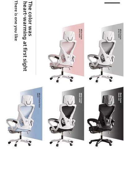 Ergonomic Computer Chair Home Office Chair with Reclining Seat, Comfortable Gaming Chair, Adjustable Desk Chair for Students & Workspaces