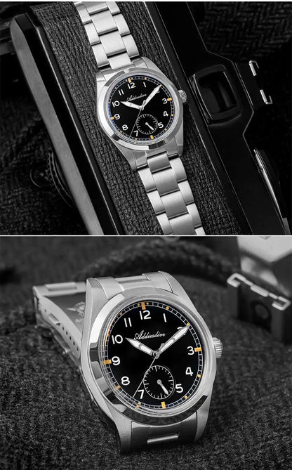 ADDIESDIVE 36mm Men's Quartz VH60 Watch BGW9 Luminous Bubble Mirror Pot Cover Glass 10Bar Waterproof Stainless Steel Watch
