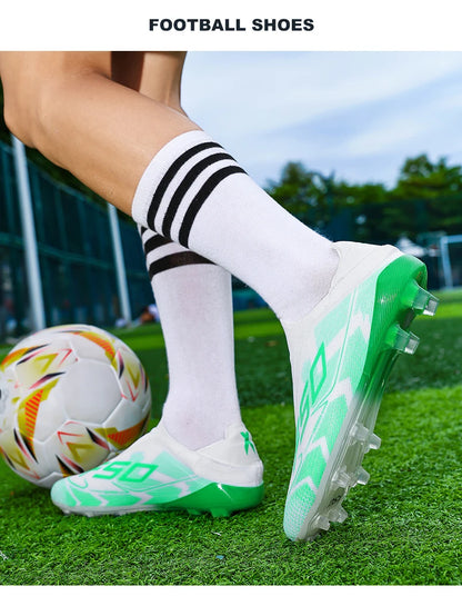 New Men Football Boots Non-Slip Boys Outdoor Hot-selling Soccer Shoes Grass Match Sneakers High-quality Cleats High-top Light