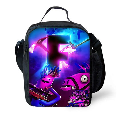 Child Hot Game Fortnite Insulated Large Capacity Bag for Boy Girl Student Outdoor Picnic Reusable Thermal Cooler Lunch Box