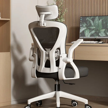 Ergonomiška kompiuterio kėdė namų biurui, patogi sėdimam darbui, studento miegamajam, atlošiama sėdynė