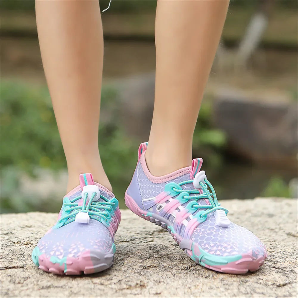 New 12 Colors Water Shoes Kids Summer Beach Five Fingers Barefoot Swimming Aqua Shoes Quick Dry Seaside River Children Sneakers