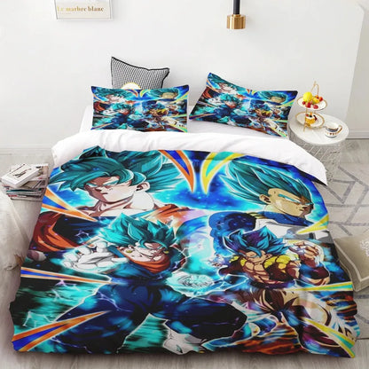 „Goku“ antklodžių užvalkalų rinkinys „Dragon Ball“ paaugliams skirtas patalynės rinkinys, antklodžių užvalkalai vaikams, berniukams, geriausios dovanos, „Queen“ ir „King“ dydžių miegamojo dekoracija