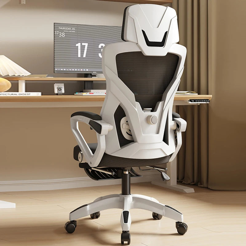 Seduta reclinabile ergonomica, sedia da ufficio confortevole, sedia per computer per la casa, dormitorio studenti, sedia gaming con poggiapiedi