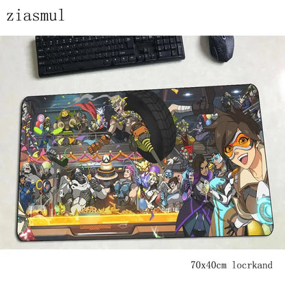Overwatch mouse pad gamer 700x400x3mm gaming mousepad Colorful notebook desk mat Christmas gifts mouse pad PC gamer mats gamepad
