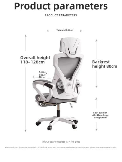 Ergonomic Computer Chair Home Office Chair with Reclining Seat, Comfortable Gaming Chair, Adjustable Desk Chair for Students & Workspaces
