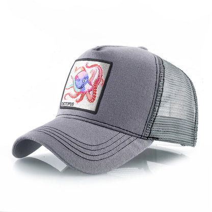 Unisex Baseball Cap With Octopus Patch For Men And Women Four Season Snapback Trucker Hats Outdoor Breathable Casual Sports Cap
