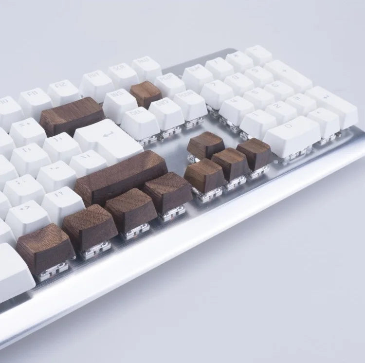handmade custom wood keycap for mechanical keyboard walnut solid wooden keycaps spacebar Esc Cherry mx switch OEM Profile