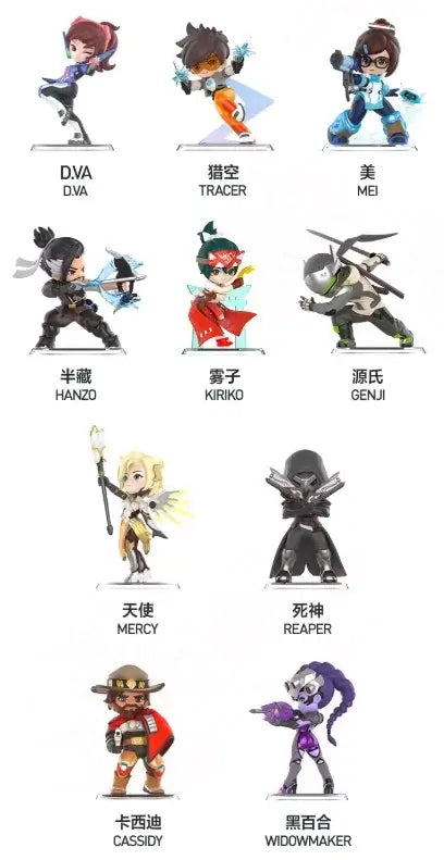 POP MART Overwatch Play of The Game Series Original Blind Box Surprise Mystery Box Cute Anime Action Figure Ornaments Figurines
