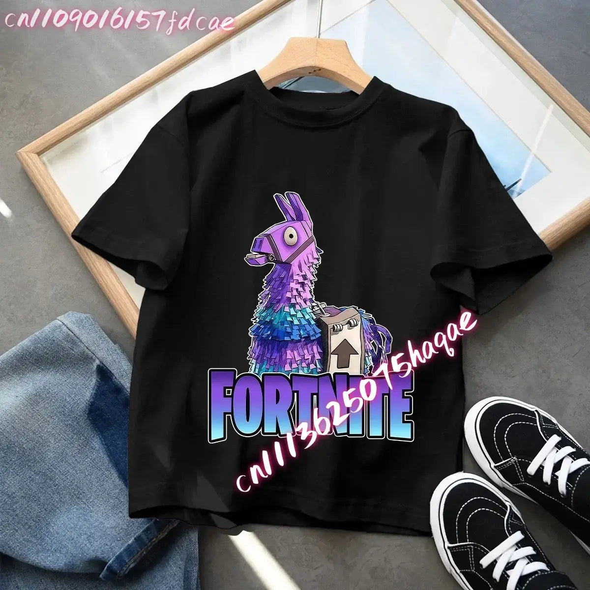 Fortnites Kids Black Cotton T-Shirt Fortress Night Baby Short Sleeve Tees Shirt Cartoon Boy Girl Summer Clothes Kawaii Tops Gift
