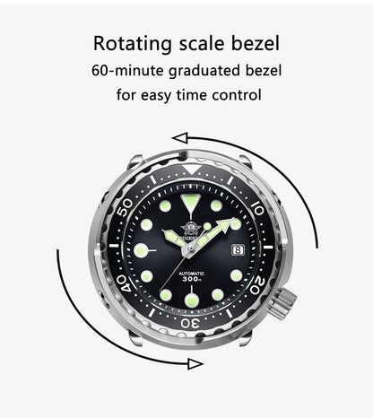ADDIESDIVE2025 New Men's Mechanical Watch 8215 Movement Sapphire Glass Stainless Steel Watch Night Light Waterproof Diving Watch