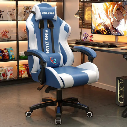 AOLIVIYA Ergonomic Gaming Chair with Footrest, Reclining Computer Chair, 3D Adjustable Armrests, Lumbar Support Seat for Home Office