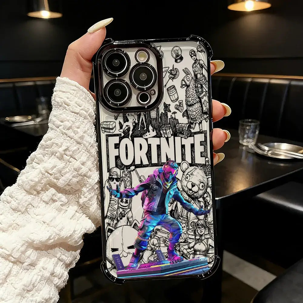 Popular Game FortniteS Plating Phone Case For Samsung S26 S25 S24 S23 S22 S21 S20 FE Note20 Edge Plus Ultra 4G 5G Anti Fall