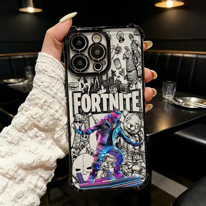 Popular Game FortniteS Plating Phone Case For Samsung S26 S25 S24 S23 S22 S21 S20 FE Note20 Edge Plus Ultra 4G 5G Anti Fall