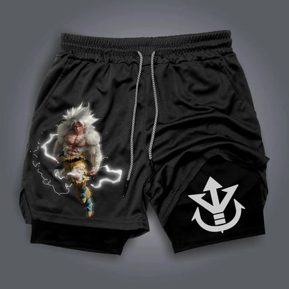 Dragon Ball Side Printed Double Shorts Majin Buu GOKU American Sports Comfortable Summer Men's Loose Breathable Pants