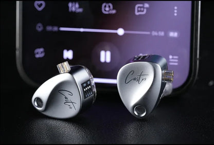 KZ Castor Wired Earbuds Improved Bass HiFi Earphone 2 Dynamic High-end Tunable Balanced Armature In-ear Headphone w/ Accessories