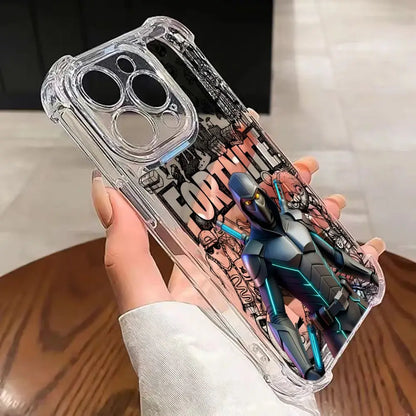 Fortnite Gaming-Handyhülle für Samsung Galaxy S26 S25 S24 S23 S22 S21 S20 Edge FE Ultra Plus 4G 5G – stoßfeste transparente TPU-Schutzhülle