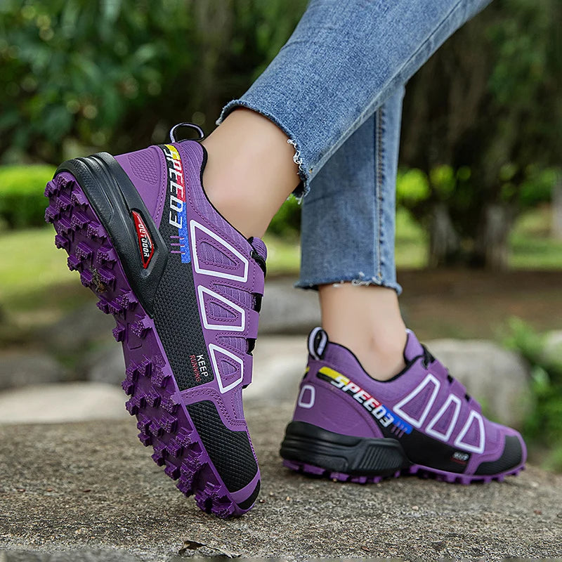 Hiking Shoes Women's Outdoor Hiking Sports Shoes, Non-Slip Hunting Tactical Shoes, Breathable Lace-Up Climbing Shoes, Cycling