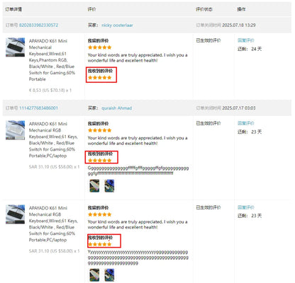 APAYADO K61 Mini Mechanical Keyboard,Wired,61 Keys,Phantom RGB, Black/White Red/Blue Mechanical Switch for Gaming,60% Portable