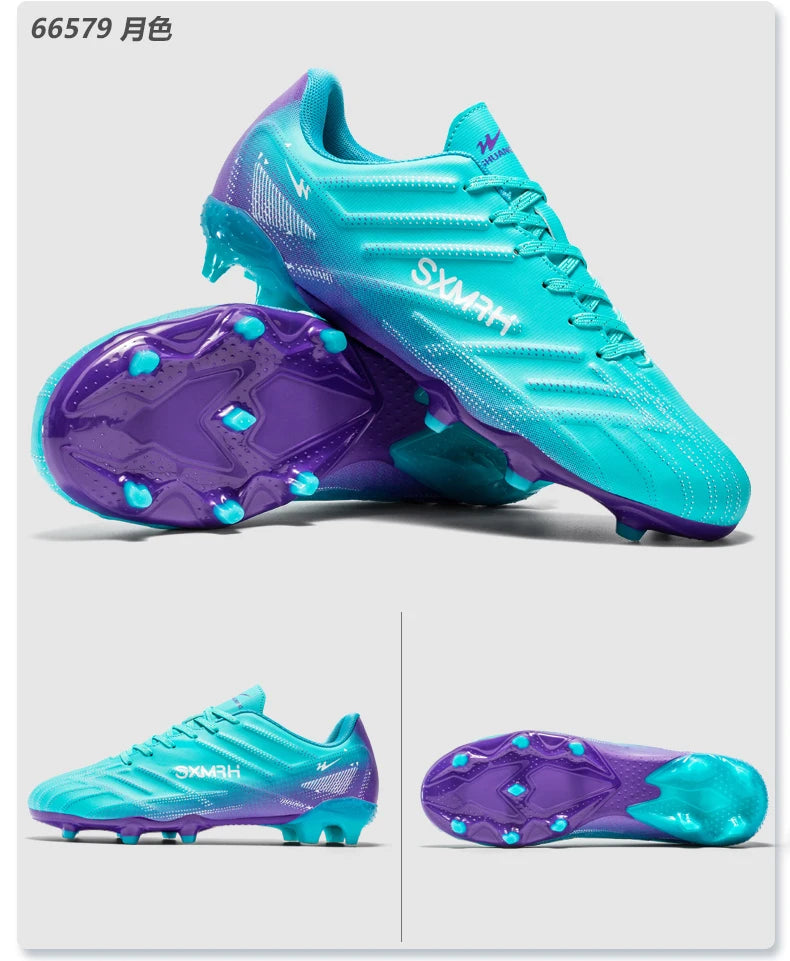 Double Star Adult Youth AG Soccer Cleats Non Slip Durable Artificial Natural Grass Football Shoes for Training Match Men Women