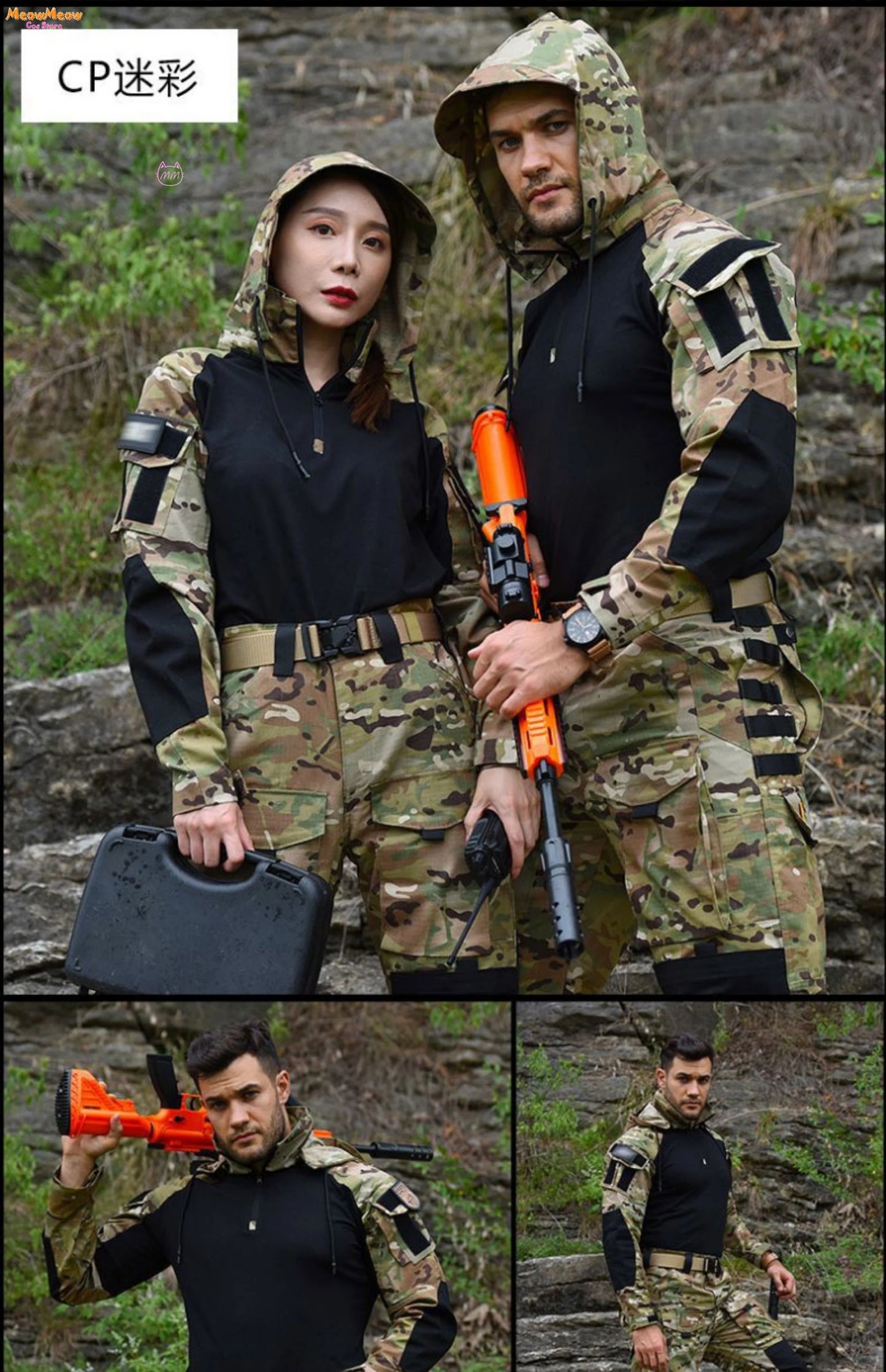 Call of Duty Ghost Cosplay Tactical Suit Combat Camo Uniform Black Blue Military Training Game Style Coat Halloween Party Outfit
