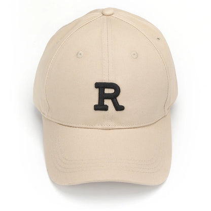 Letter R Embroidery Baseball Cap Cotton Dad Hat Adjustable Cap Men Women Streetwear Outdoor Sports Sun Hat Casual Daily Gorra