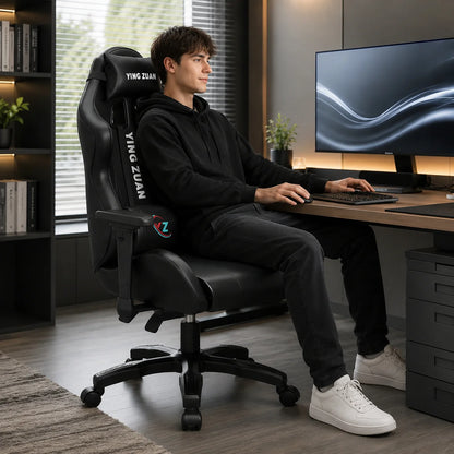 AOLIVIYA Ergonomic Gaming Chair with Footrest, Reclining Computer Chair, 3D Adjustable Armrests, Lumbar Support Seat for Home Office