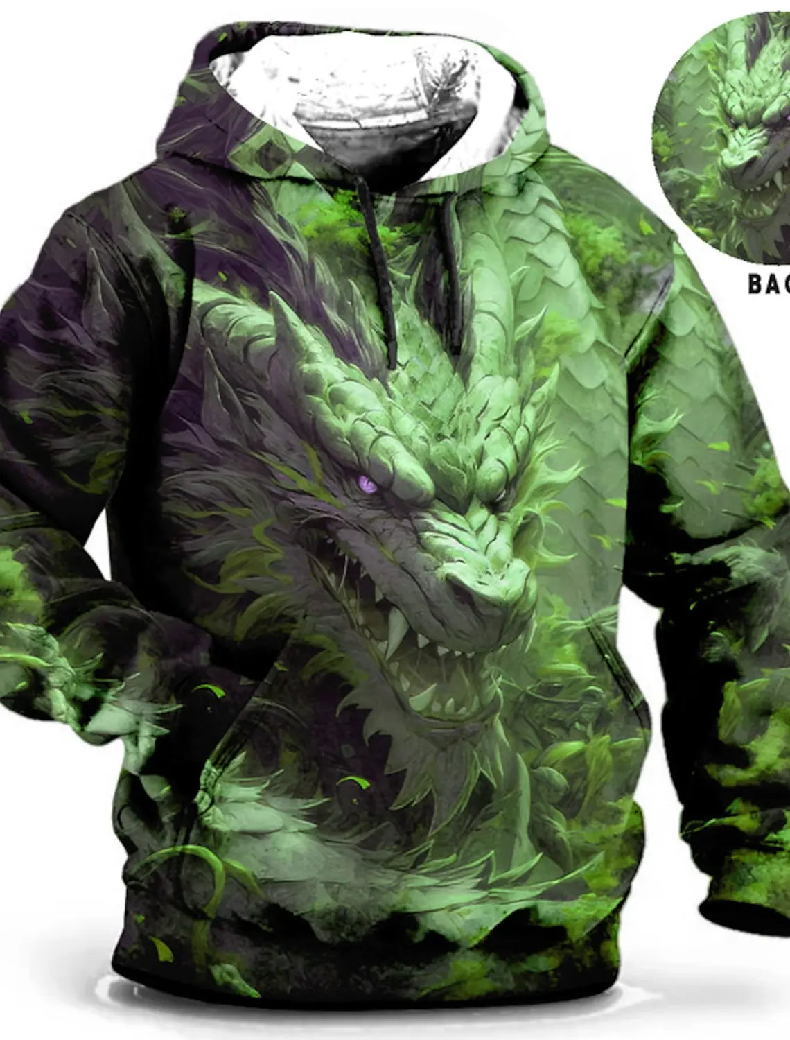 Chinese New Year Dragon Hoodie Men's Graphic Animal Prints Daily Classic Casual 3D Pullover Streetwear Hoodies Long Sleeve Hooded