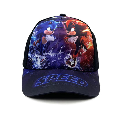 50-54cm Children's Sonic Cartoon Baseball Cap Anime Hedgehog ShadowTails Knuckles Character Sun Protection Cap Accessory Gifts